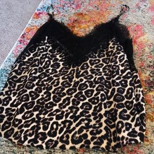 Lace leopard cami.